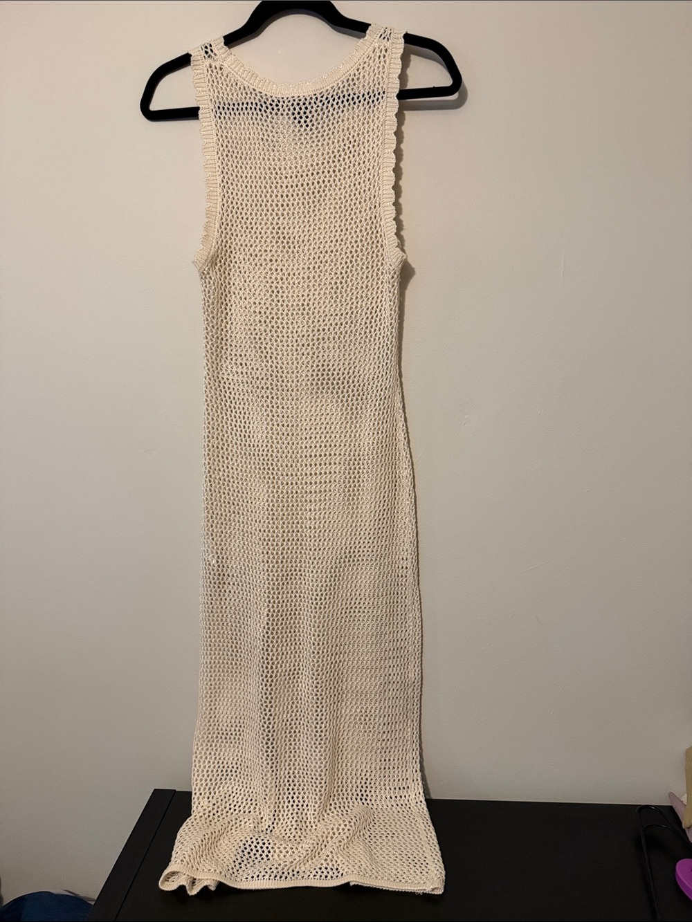 Streetwear Society Cream Crochet Maxi Dress size medium NWOT - Picture 5 of 7